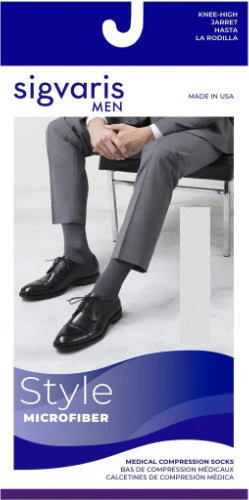 822N Microfiber for Men, 20-30 mmHg, Thigh High, Grip-top Band - Image 3
