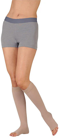 Juzo Dynamic Knee High, 20-30 mmHg, 5 cm Silicone Band, Open Toe (3511AD5SB) - Image 3