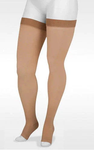 Juzo Basic Thigh High, 20-30 mmHg, Silicone Band, Open Toe (4411AGSB) - Image 2