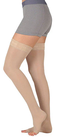 Juzo Basic Thigh High, 20-30 mmHg, Silicone Band, Open Toe (4411AGSB) - Image 3