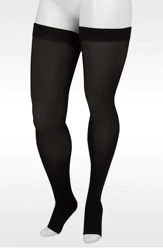 Juzo Basic Thigh High, 30-40 mmHg, Silicone Band, Open Toe (4412AGSB)