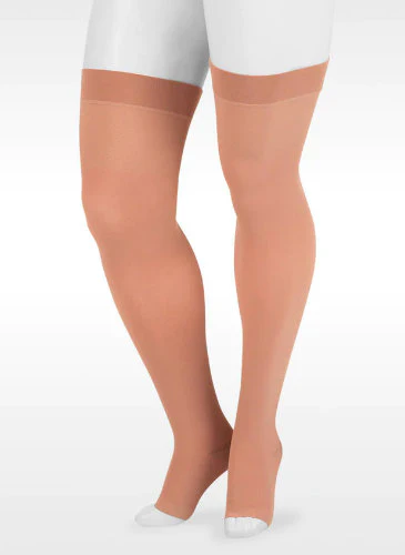 Juzo Dynamic Thigh High, 20-30 mmHg, 5 cm Silicone Band, Open Toe (3511AGSB) - Image 2