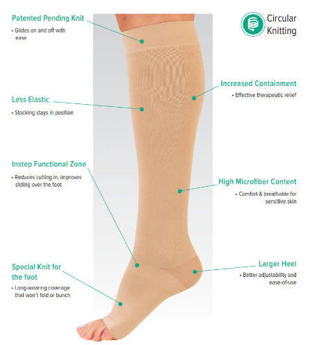 Juzo Move Knee High, 30-40 mmHg, 5 cm Silicone Dot Band (3612ADFFSB) - Image 3