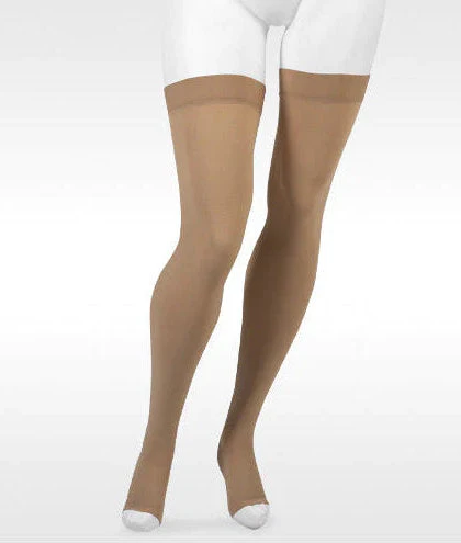 Juzo Move Thigh High, 30-40 mmHg, 5 cm Silicone Dot Band, Open Toe (3612AGSB)