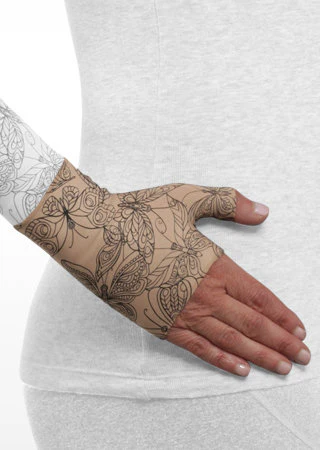 Juzo Soft Gauntlet w/Thumb (BUTTERFLY HENNA-BEIGE)