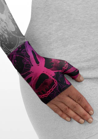 Juzo Soft Gauntlet w/Thumb (BUTTERFLY PSYCHEDELIC PURPLE)