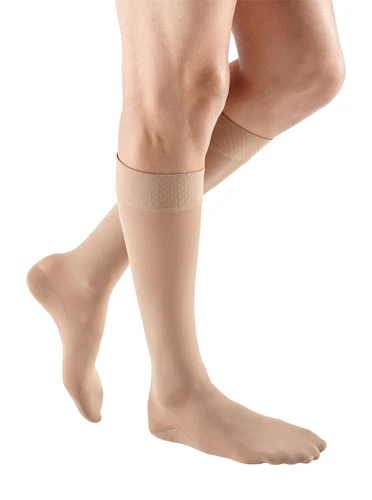 Mediven Plus, 20-30 mmHg, Knee High w/Extra Wide Calf, Silicone Band, Closed Toe