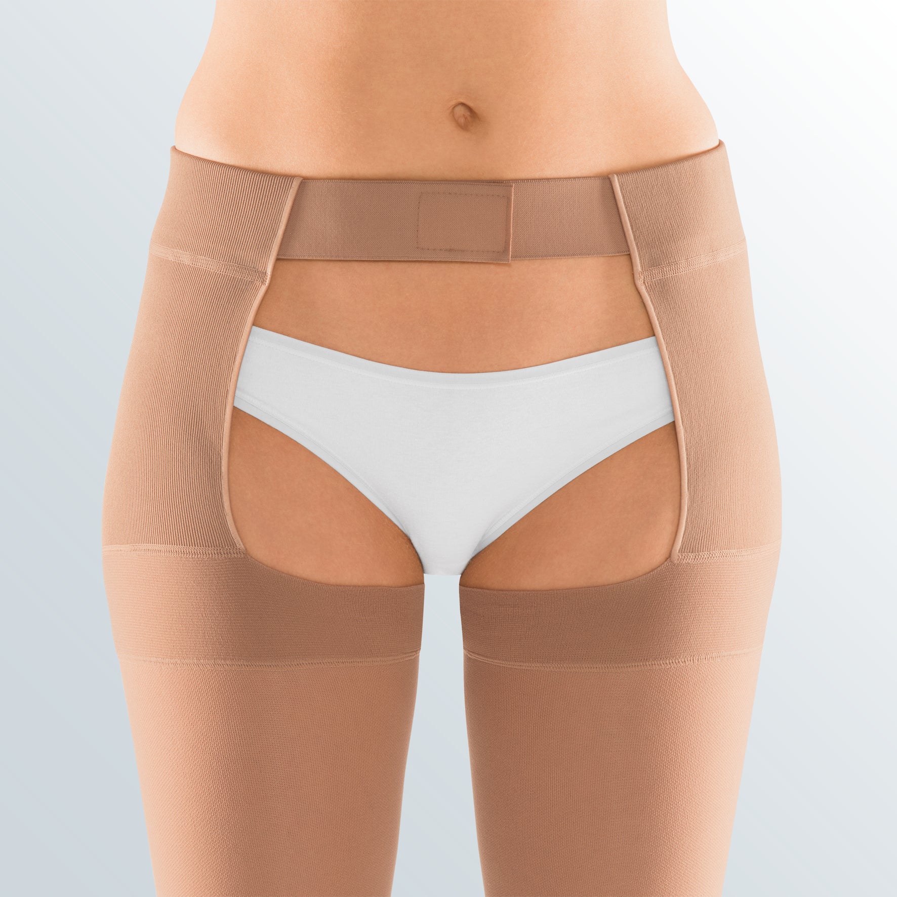 Mediven Plus, 20-30 mmHg, Thigh w/Waist Attachment, Open Toe - Image 3
