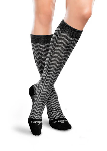 PATTERNED Core-Spun, 15-20 mmHg, Knee High, Closed Toe - Image 3
