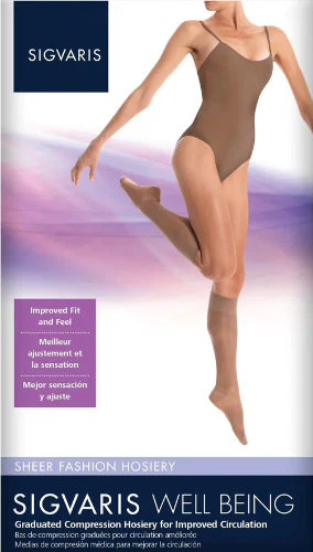 Sigvaris 120C Sheer Fashion, 15-20 mmHg, Knee High, Closed Toe - Image 7
