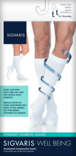Sigvaris 160 EverSoft Diabetic Socks, 8-15 mmHg, Knee High - Image 4
