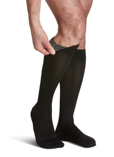 Sigvaris 233C/S Cotton for Women, 30-40 mmHg, Knee High w/Silicone, Closed Toe - Image 2