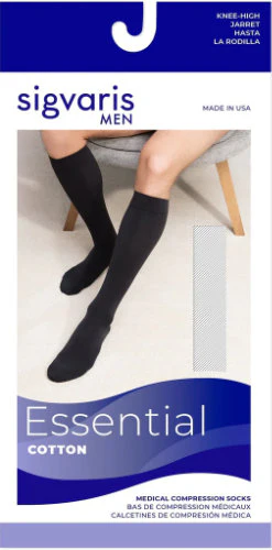 Sigvaris 233C Cotton for Men, 30-40 mmHg, Knee High, Closed Toe - Image 5