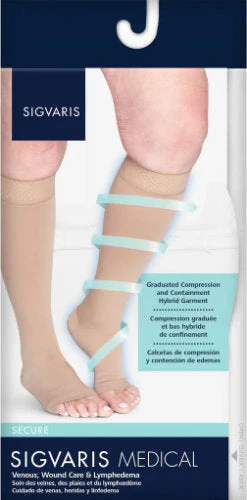 Sigvaris 553CO Secure, 30-40 mmHg, Knee High, Open Toe, Silicone Dot Band - Image 4