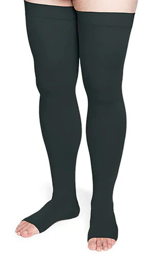 Sigvaris 552NO Secure, 20-30 mmHg, Thigh High, Open Toe, Silicone Band - Image 2