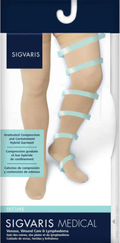 Sigvaris 554N Secure, 40-50 mmHg, Thigh High, Closed Toe, Silicone Band - Image 3