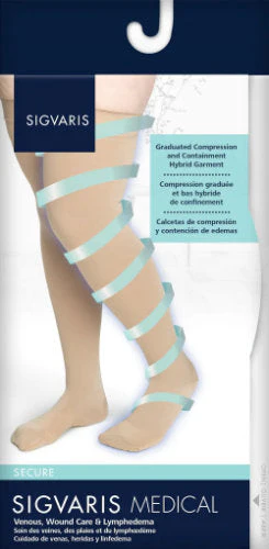 Sigvaris 554N Secure, 40-50 mmHg, Thigh High, Closed Toe, Silicone Band - Image 6