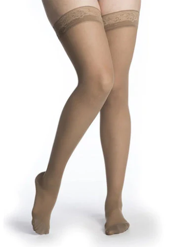 Sigvaris 781N Sheer, 15-20 mmHg, Thigh High, Grip Top, Closed Toe - Image 5