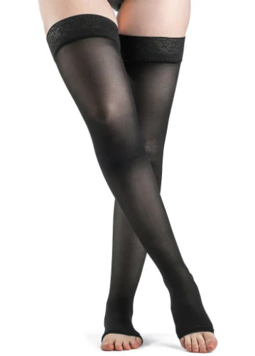 Sigvaris 782NO Sheer, 20-30 mmHg, Thigh High, Grip Top, Open Toe - Image 5