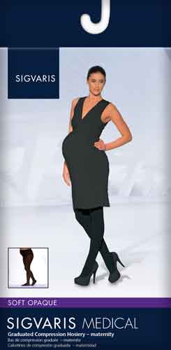 Sigvaris 842M Soft Opaque, 20-30 mmHg, Maternity Pantyhose, Closed Toe - Image 3