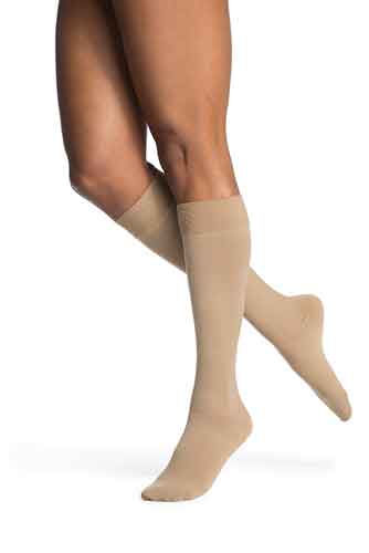 Sigvaris 862C/S Women's Opaque, 20-30 mmHg, Knee High w/Silicone Top Band