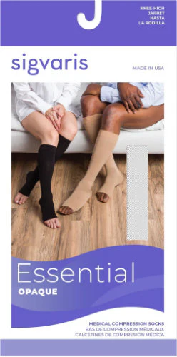 Sigvaris 863CO Unisex Opaque, 30-40 mmHg, Knee High, Open Toe - Image 3
