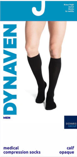 Sigvaris 922C Men's Dynaven Opaque Ribbed, 20-30 mmHg, Knee High, Closed Toe - Image 3