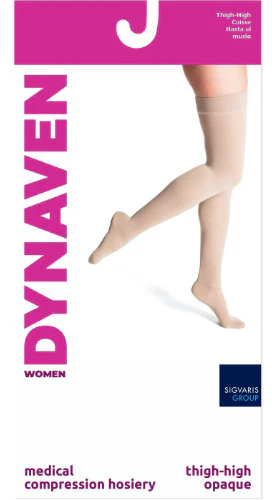Sigvaris 972N Men's Dynaven Opaque, 20-30 mmHg, Thigh High, Closed Toe - Image 3