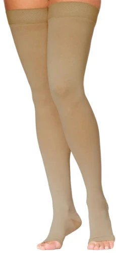 Sigvaris 973NO Unisex Dynaven Opaque, 30-40 mmHg, Thigh High, Open Toe - Image 2