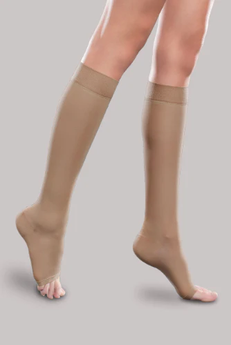 Therafirm Sheer Ease Women's Knee Highs, 20-30 mmHg, Open Toe - Image 3