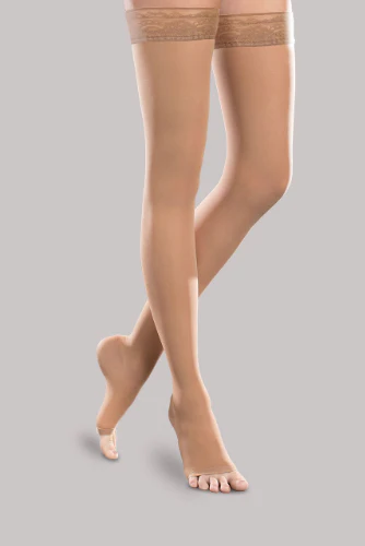 Therafirm Sheer Ease Women's Thigh Highs, 20-30 mmHg, Open Toe - Image 3